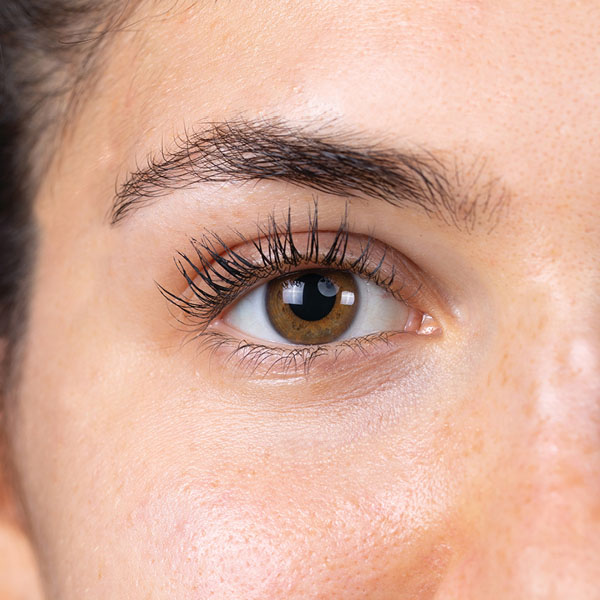 close up of woman's eye